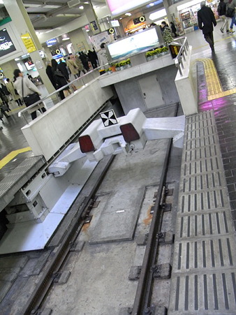 車止め(阪急梅田駅)